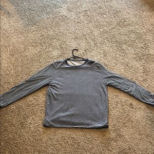 Faherty Blue and White Striped Long Sleeve Shirt